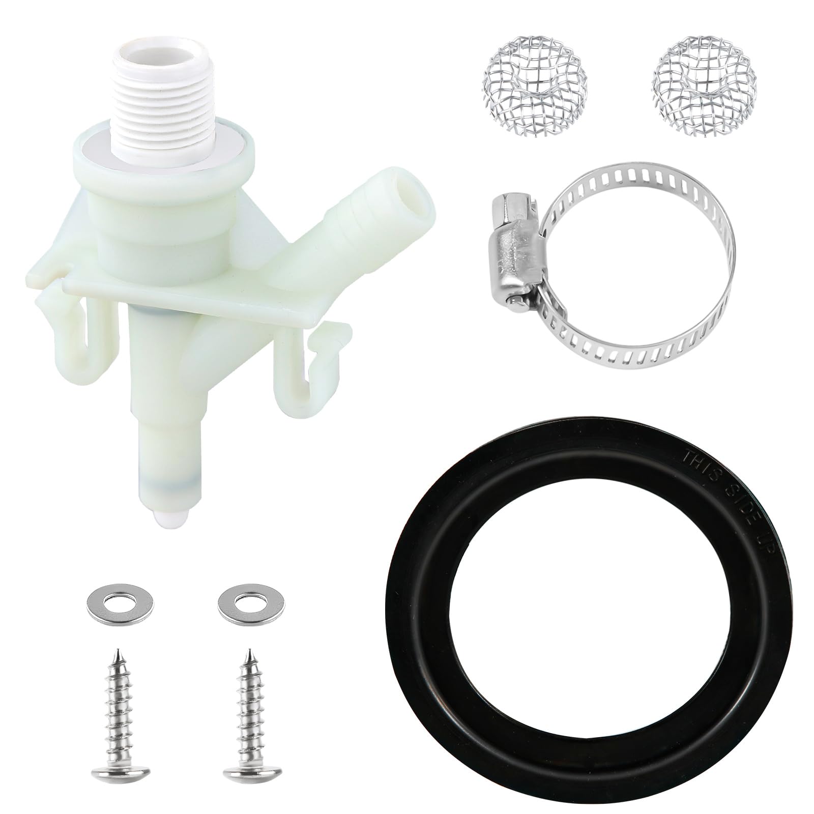 Toilet Valve Replacement Kit, for 385311641 RV Toilet Flange Parts Toilet Flush Valve Replacement Kit for Sealand and Dometic 300 301 310 311 320 and 321 Series, Leakproof