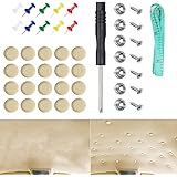 KUFUNG 60 PCS Car Roof Headliner Repair Kit, Auto Roof Snap Pins Retainer Design for Car Roof Flannelette Fixed, with Install