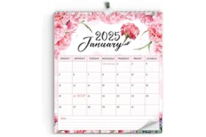 RUGTI 2025 Wall Calendar - Jan 2025 - Dec 2025, Birth Month Flowers Calendar 2025, Dates Notes To-do List Organizing, Your Home School Or Decor