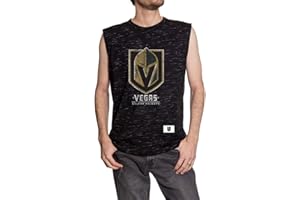 Calhoun NHL Men's Team Logo Crew Neck Space Dyed Cotton Sleeveless T-Shirt