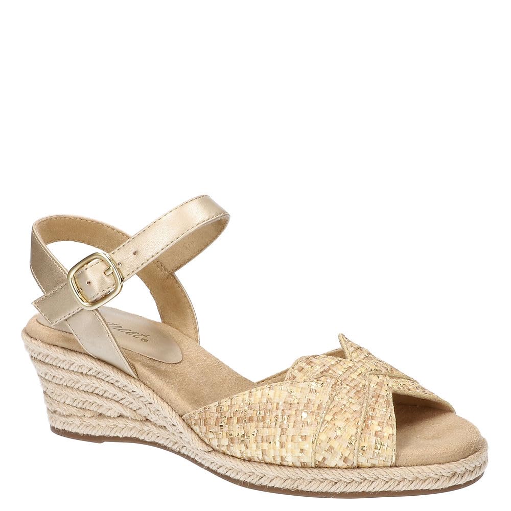 Easy Street Women’s Miramar Sandal, Metallic Woven Ombre, 8.5 X-Wide