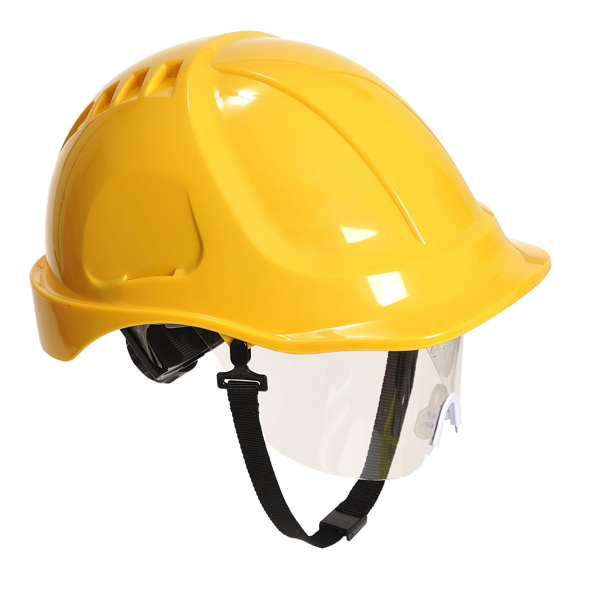 Portwest PW54 Endurance Plus Visor Workwear Safety Helmet Yellow