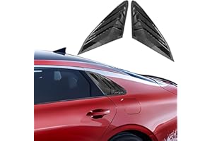 XYHGM for KIA K5 2024 2023 2022 2021 Exterior Accessories Sporty Car Rear Side Window Louvers Air Vent Scoop Shades Cover Trim Blinds 2PCS(Carbon Fiber)