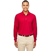 Ash City - Core 365 Mens Pinnacle Performance Pique Long-Sleeve Polo with Pocket (88192P) Classic red 850 l