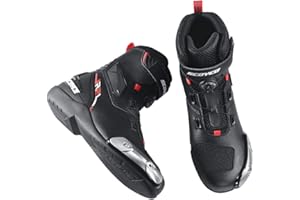 SCOYCO Motorbike Leather Boots Motorcycle Motorbike Shoes Armored Boot Protection Anti Slip Racing Sports For Men