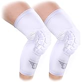 Bucwild Sports Pro Compression Padded Knee Sleeves Knee Pads Youth & Adult Basketball Football Wrestling Volleyball 1 Pair