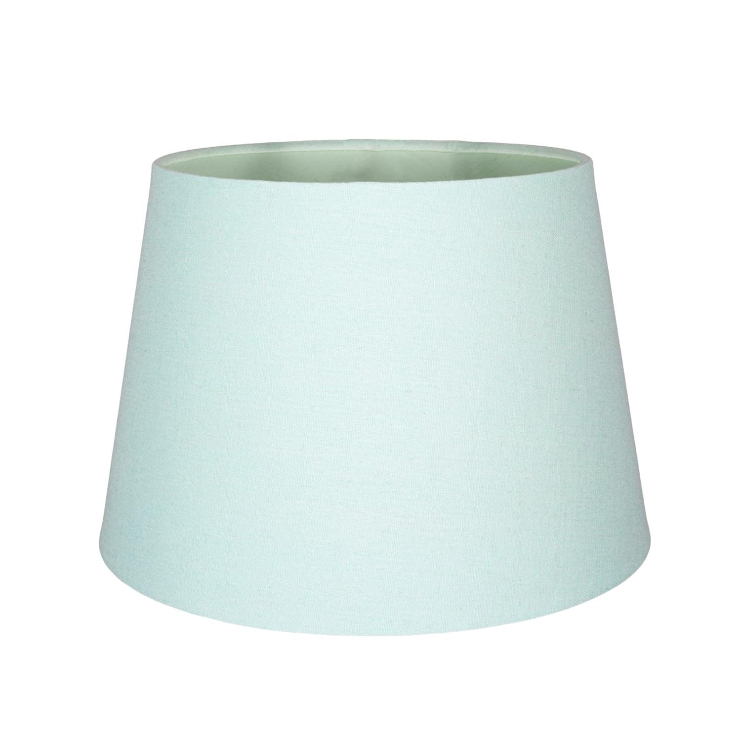 Traditional 8 Inch Duck Egg Linen Fabric Drum Table/Pendant Lamp Shade 40w Maximum | Inner Luxurious Matching Cotton Lining | 20cm Bottom Diameter by Happy Homewares