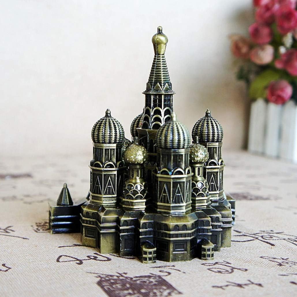 Castle Statue & Sculpture The Moscow Kremlin Style Metal Crafts Russian Red Square Home Decor Souvenir Collectibles