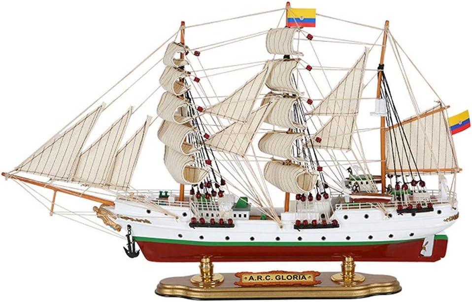 YangMi Crafts- Handmade Creative Sailing Model Crafts Home Boat Model Ship Ornaments Crafts Decorations (Color : C, Size : 52x9x33cm)