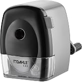 Dahle 133 Pencil Sharpener with Automatic Cutting System, Adjustable Point, Accepts Standard Graphite or Oversized Artist Pencils