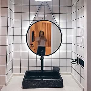 YGB Espejo de Maquillaje para baño, Moderno, Grande, con Marco de Metal