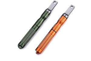 DOSMAMZ 2PCS Compact Fire Starter with Scraper Striker, Replaceable Threaded Ferro Rod Flint Fire Steel Magnesium Rod, an Essential Part for EDC, Emergency Survival Kits, Camping, Hiking, Bush-Craft