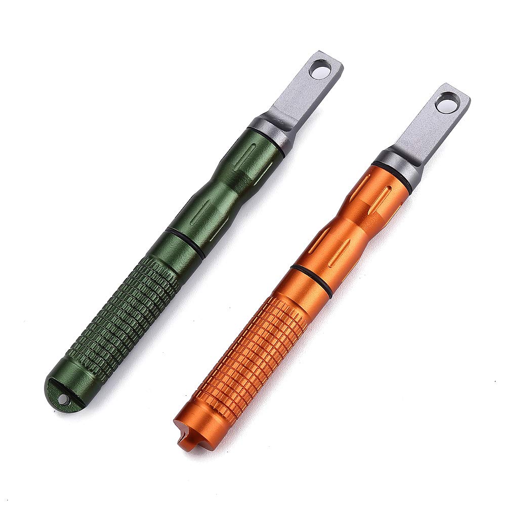 Photo 1 of DOSMAMZ 2PCS Compact Fire Starter with Scraper Striker, Replaceable Threaded Ferro Rod Flint Fire Steel Magnesium Rod, an Essential Part for EDC, Emergency Survival Kits, Camping, Hiking, Bush-Craft