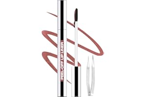 QCMME Lip Liner Stain Peel Off with Tweezer, Long Lasting Matte Lip Tattoo, Highly Pigmented Color Lip Tint Makeup, Waterproof, Transfer-proof Lipstain for Women, for All Skin Types Rose Pink