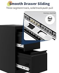 GarveeHome File Cabinet with 2-Drawer Lock