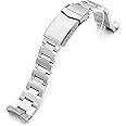 MiLTAT 20mm Super-O Watch Band compatible with Seiko Prospex Speedtimer SSC813 SSC815 SSC817 V-Clasp Brushed