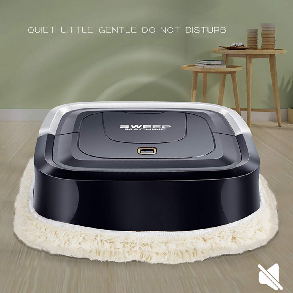 Kengqin Sweeper Machine Brothers Mopping Machine Clean Robotic Auto Robot Home Cleaning Guard (Black)