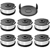 Houselife 0.055" Pre-Wound String Trimmer Spool, 7-Pack | For HL-DST30A-0DB &amp; HL-DST30A-0WR, Pre-wound Twist Line, Heat-resistant Nylon, Includes Spool Cap