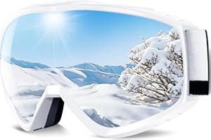 findway OTG Ski Goggles - Over Glasses Snow Snowboard Goggles for Men Women Adult & Youth - Anti-Fog 100% UV Protection