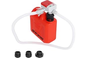 Fuel Transfer Pump with Auto-Stop Sensor(2.4GPM), Portable Battery Powered Gas Pump with Flexible Hose and 3 Adapters for Gas