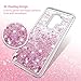 MP-MALL For Galaxy S9 Plus Case, Clear Back Flowing Liquid Floating Luxury Bling Glitter Sparkle TPU Hybrid Bumper Girl's Case for Samsung Galaxy S9 Plus - Rose Gold
