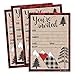 Hadley Designs 25 Plaid Woodland Holiday Invitations, Rustic Kraft Christmas, New Years, Dinner Party Invite, Mountain Adult Kid Birthday Festive Event Themed Card