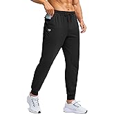 G Gradual Men's Fleece Lined Athletic Pants with Zipper Pocket Winter Warm Joggers Water Resistant Running Sweatpants for Men