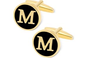 GWD Cufflinks for Men Personalized Letter CuffLink Shirt Cuff links