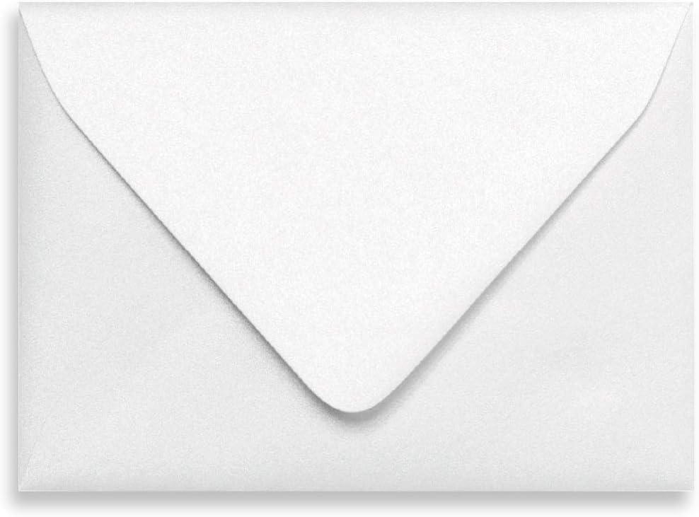 Snow A7 Euro Curved Flap Invitation Envelopes - Pack of 50