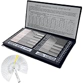 DISJEST Ra0.05-12.5mm Surface Roughness Comparators 30 Specimens Machinist | Premium High Carbon Steel Material, 30 Standard Inspection Blocks, Calibrated Ra0.05-12.5mm Range, Protective Layer Coating