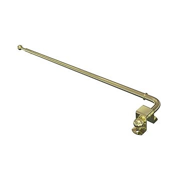 Flairdeco Schwenkstange Schwenkarm-Gardinenstange, Metall, Messing, ausziehbar 60-100 cm