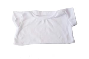 STUFFEMS TOY SHOP White Basic Tee Shirt Teddy Bear Clothes Fit 14" - 18" Build-a-bear, Vermont Teddy Bears, and Make Your Own Stuffed Animals