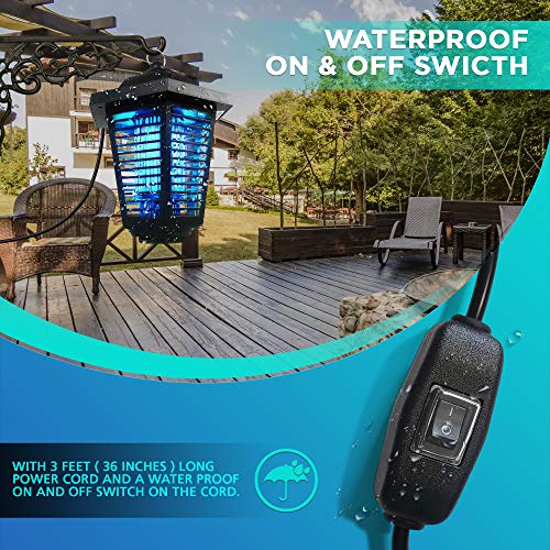 Electric Bug Zapper Outdoors Mosquito Lamp High Powered 2000 Volt