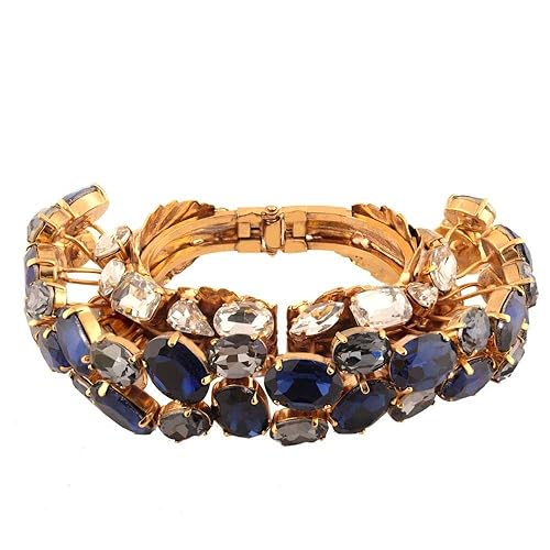 Brass Gold-Colored Blue Spike|Bracelet for Girls Bracelets for Women
