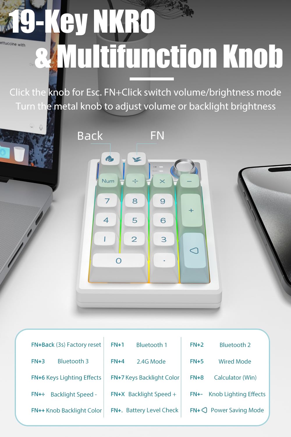 Mua TISHLED Gasket Creamy Mechanical Numpad Programmable Macro Keypad ...