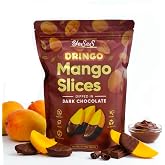 Mango Slices Dipped in Dark Chocolate Dringo Yeses &ndash; Premium Dried Mango Snack, Non-GMO, Vegan, Kosher, All-Natural, No Additives, 10.58 oz (300g) Resealable Bag (1 Pack)