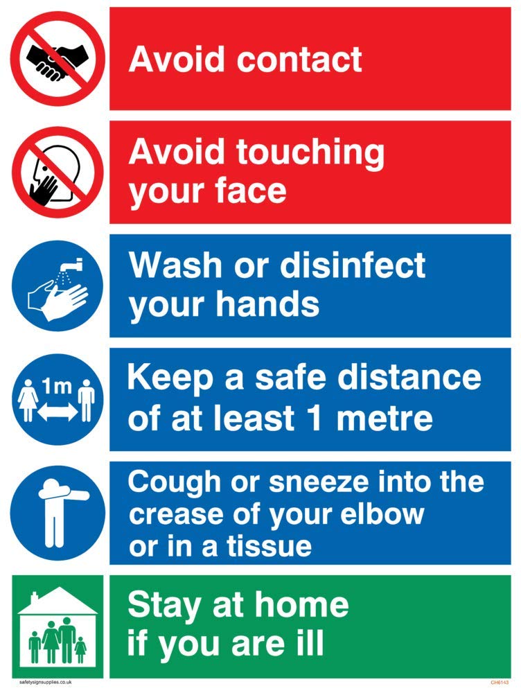 Viking Signs Covid 19 multi sign - 1 metre