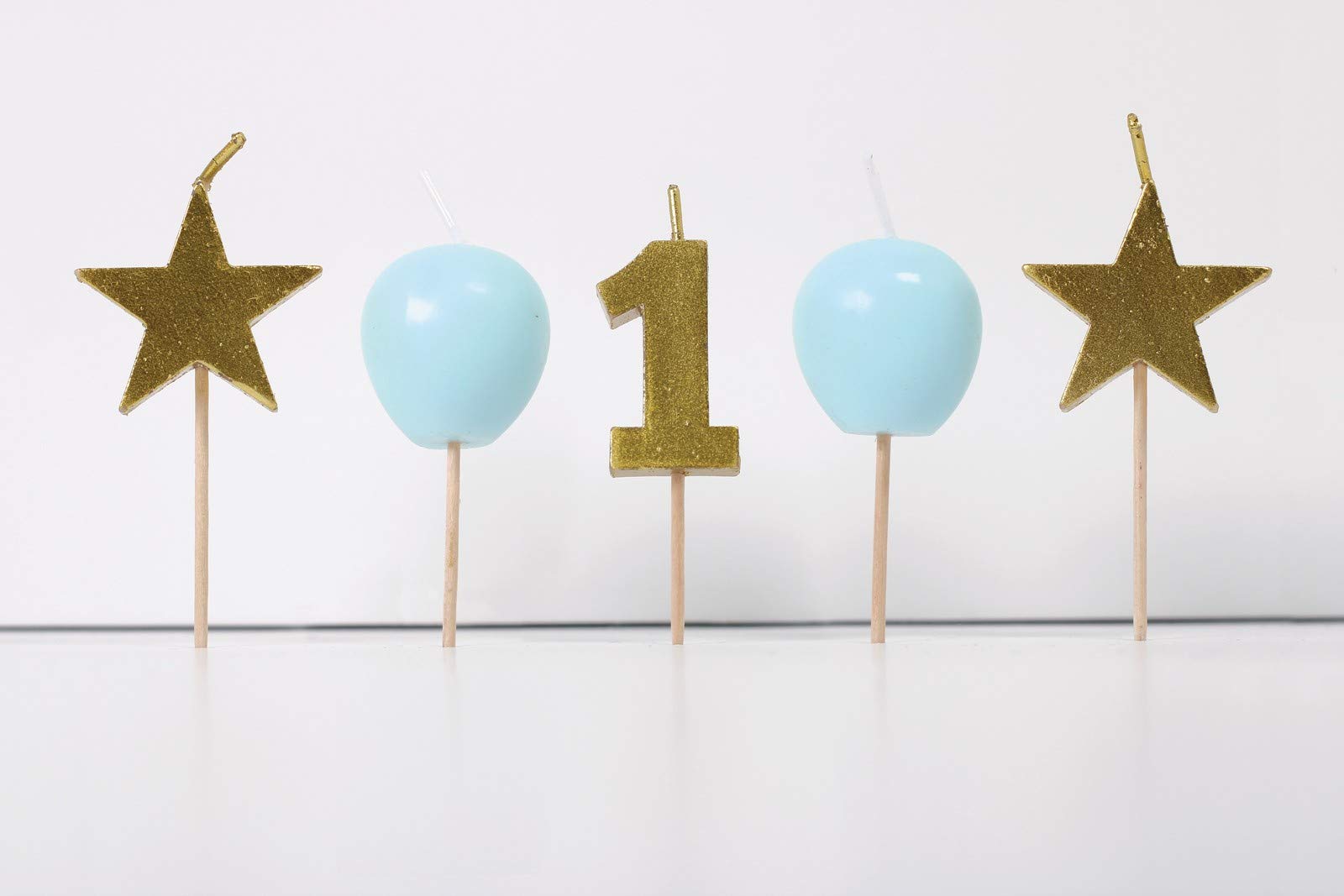 Smiling Faces Birthday Candles for Cake Topper Decoration Design Animals Pirate Football 1 30 40 50 21 Number Candle Easy Use Perfect for Parties Special Occasions – 1st Birthday Boy