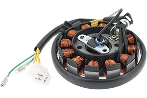 Glixal ATMT1-155-12 GY6 125cc 150cc 180cc 200cc 12 Coils Magneto Stator for Chinese Scooter Moped ATV Go Kart Quads 152QMI 157QMJ Engine (DC Fired Type)