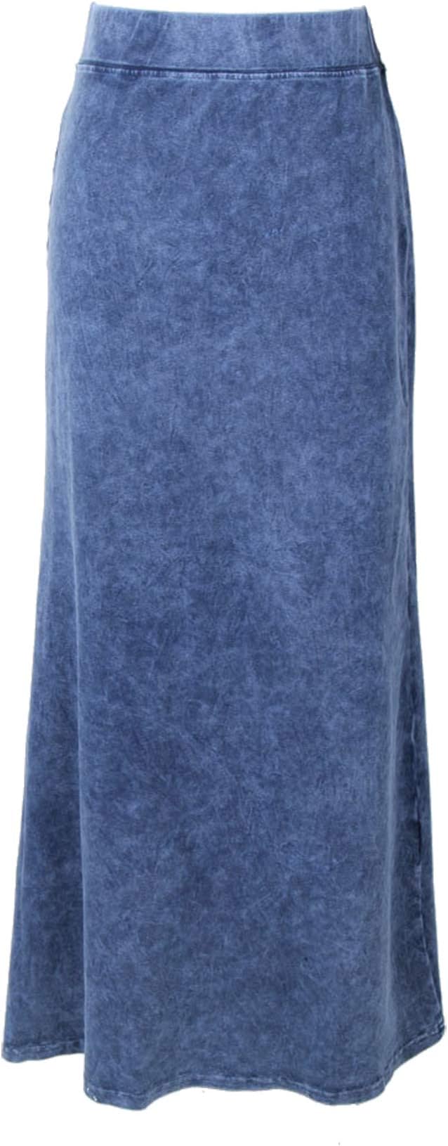 KIKI RIKI Womens Stonewash Flare Maxi Skirt - 41478