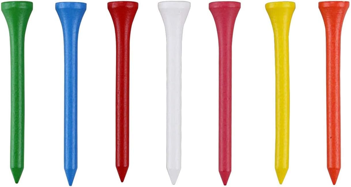 KOFULL Professional Golf Wooden Tees Golf Tees Wooden Size 54mm(2-1/8") Wooden Golf Tee -100 Pcs/Pack, multicolor-54MM - Image 5