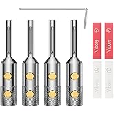 Viborg VB401R Audiophile Speaker Banana Plugs 4MM Pure Copper Screw Locking Speaker Plug Connectors for Amplifier Wire, Home Theater, AV Receiver, Amplifiers and Sound Systems 4PCS (Rhodium Plated)