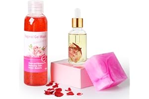 BASSI Feminine Wash & Yoni Oil & Yoni Soap Set for Women, Yoni Wash for Vaginal Ph Balance Remove Odor Moisturizing, 1 Fl.Oz Feminine Oil & 5.07 Fl.Oz Vaginal Wash 3.53 Oz Yoni Soap Bar