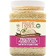 Pride Of India - Thai White Jasmine Rice - Fragrant Hom Mali Rice, 1.5 Pound Jar