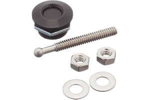 Quik-Latch Products QL-25-SB1 1" Diameter Black Anodized Aluminum Mini Quick Release Latch