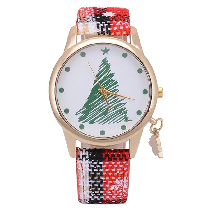 LILICAT_Bekleidung Frauen Uhren Damen Weihnachten Anhänger Uhren Lässige Pailletten Farbe Gürtel Quarzuhr