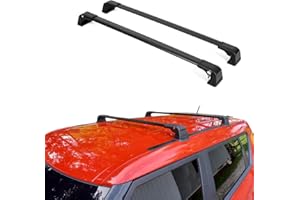 Erkul Heavy Duty 220lb Roof Rack Cross Bars for Kia Soul 2014-2019 | Aluminum Crossbars with Anti Theft Lock for Rooftop | Compatible with Fixed Points Roofs - Black