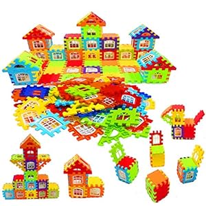 JVM Building Blocks for Kids , Big Size House Building Blocks with Windows, Block Game for Kids,Boys,Children (72 Pcs…
