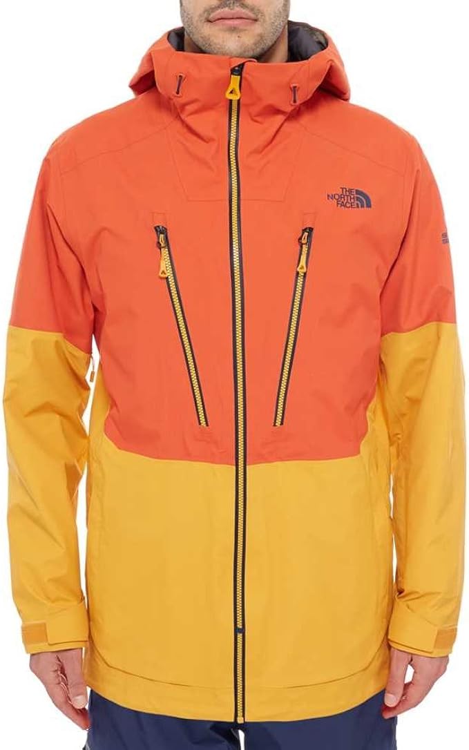 orange the north face jacket