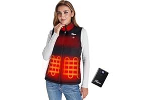 Telguua Heated Vest for Women with Battery Pack Included Women's Warm Heated Vest Rechargeable Heating Vest
